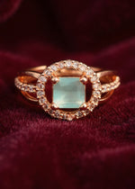 Alisha Ring(GoldenPale Turquoise Stone)