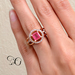 Komal Ring (Golden Pink Stone)