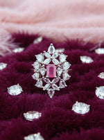 Yuvanshi Ring (Silver Pink Stone)