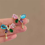 Korean Colorful Butterfly Drop Earrings
