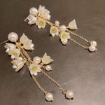 Korean Lily Flower Drop Earrings