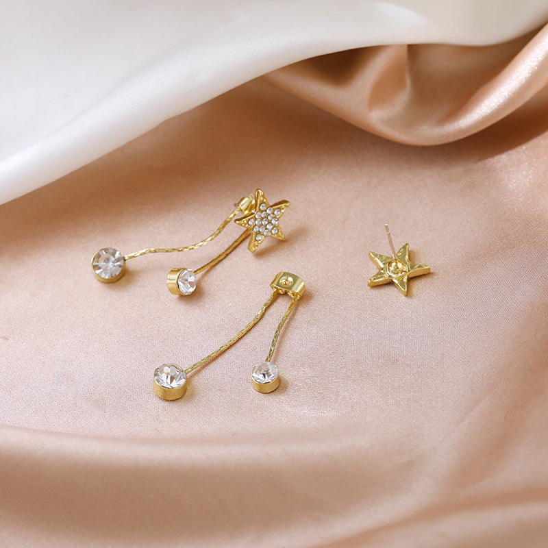 Gold-Plated Beautiful Korean Bow Tie themed Earrings
