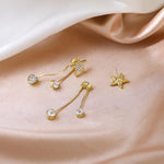 Gold-Plated Beautiful Korean Bow Tie themed Earrings