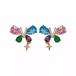 Korean Colorful Butterfly Drop Earrings