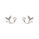 Korean Fashion Fish Tail Metal Earrings
