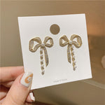 Crystal Bow Drop Earring