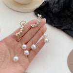 KOREAN Gold Plated Ad Wings Pearl Drop Earrings