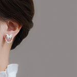 Butterfly Hoop Pearl Earrings