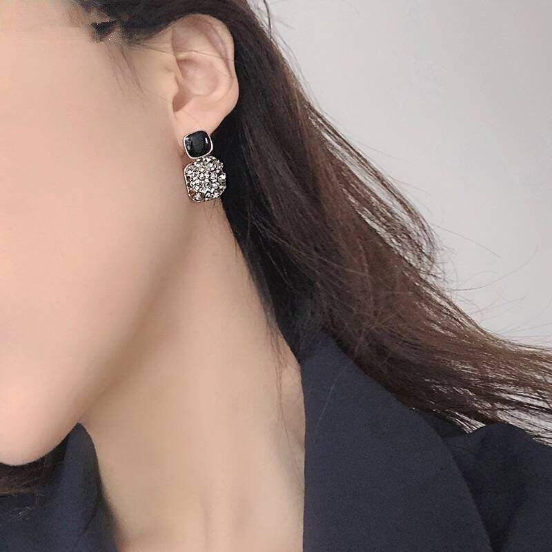 Korean Square Diamond Earring