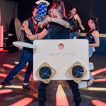 Korean Blue Diamond Embellished Rhodium Studs