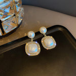 Gold Plated AmazingSquare Drop Earrings
