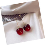 Korean Maroon Cherry Shape Design Drop