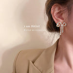 Crystal Bow Drop Earring