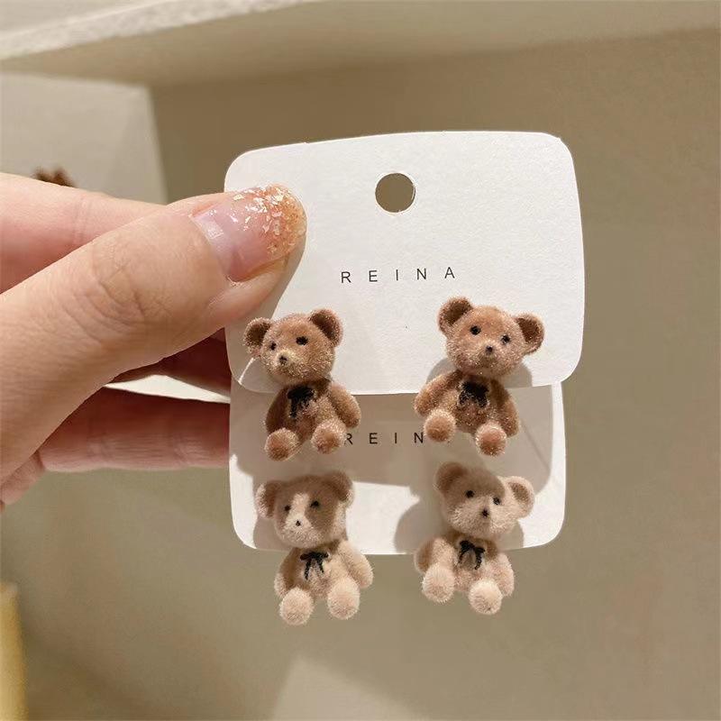 Korean Flocked Plush Style Teddy Bear