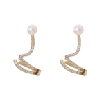 Korean Pearl Climber Crawler Earrings